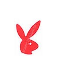 Playboy Bunny Stickers facing right - Red- 50 count