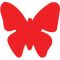Red Butterfly Tanning Stickers 1000 ct. roll